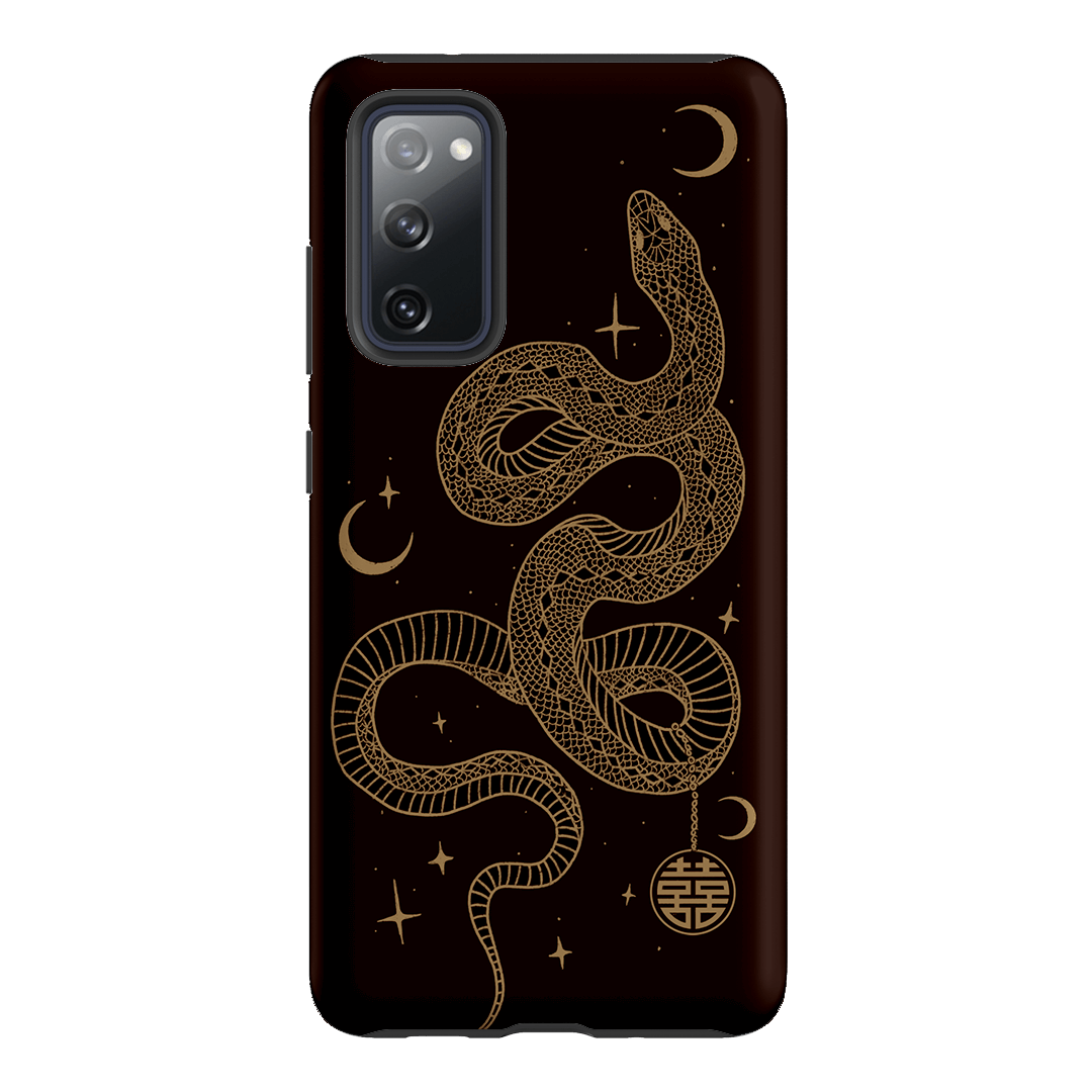 Astro Snake in Brown Printed Phone Cases by Veronica Tucker - The Dairy