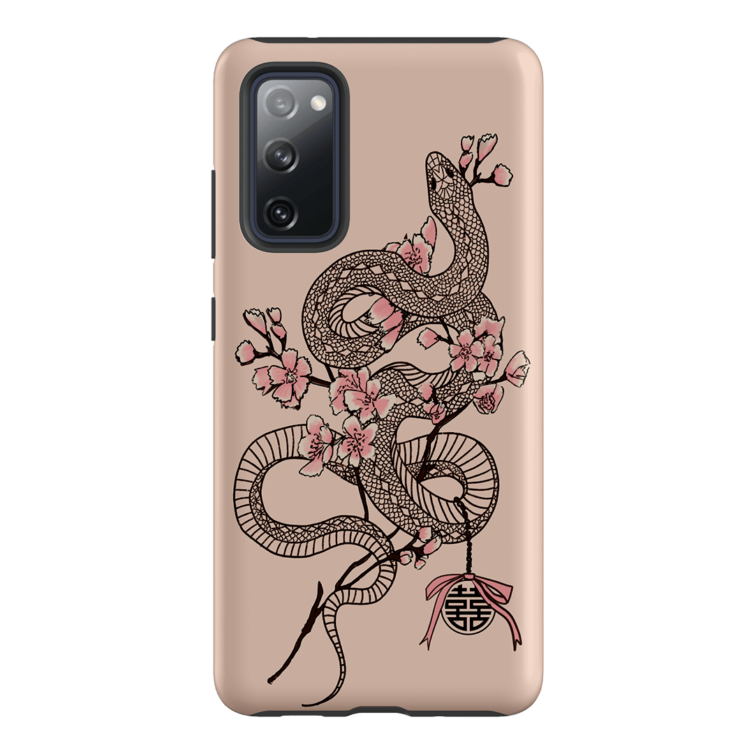 Blossom Snake in Pink Printed Phone Cases by Veronica Tucker - The Dairy