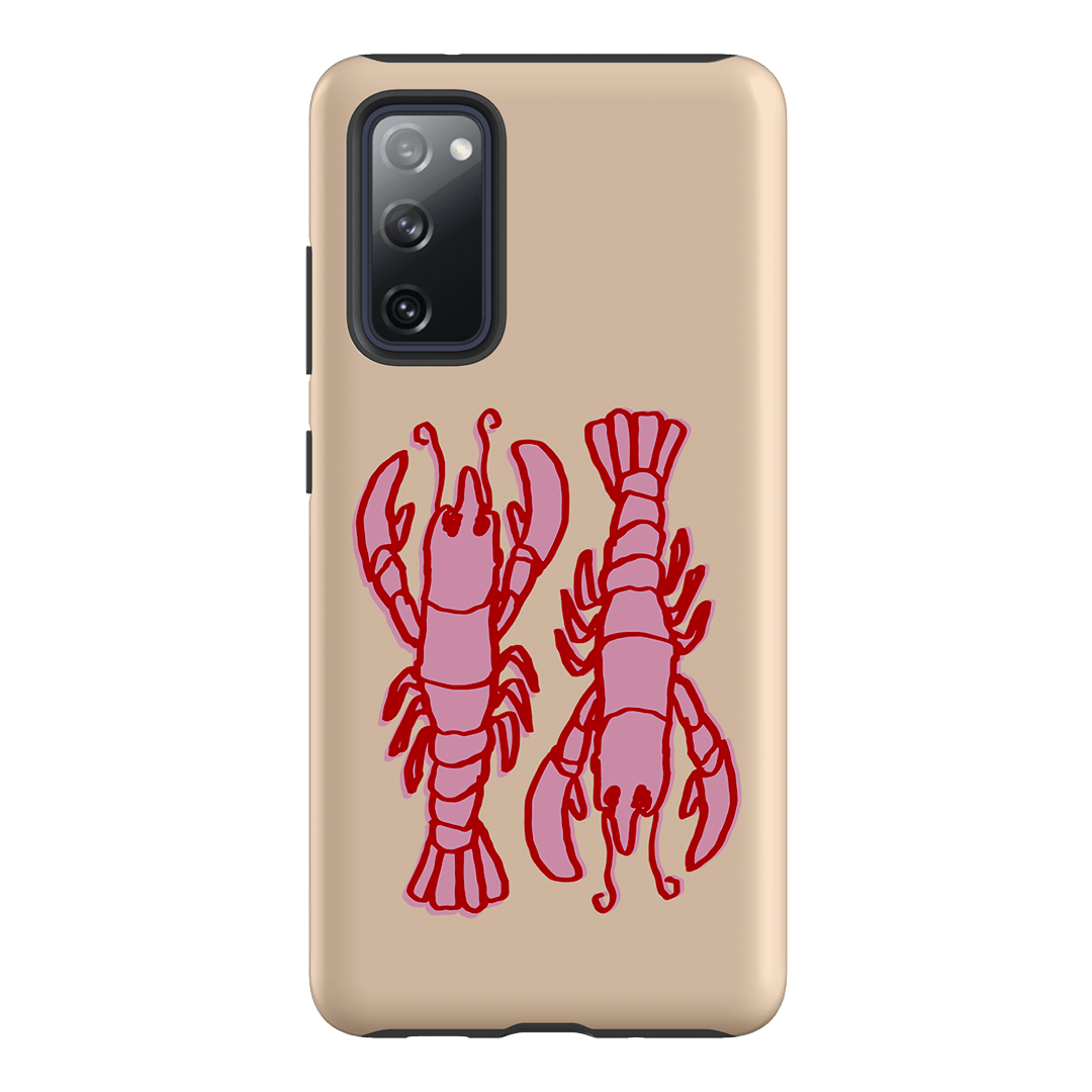 Lobster Love Peach Printed Phone Cases Samsung Galaxy S20 FE / Armoured by The Dairy - The Dairy