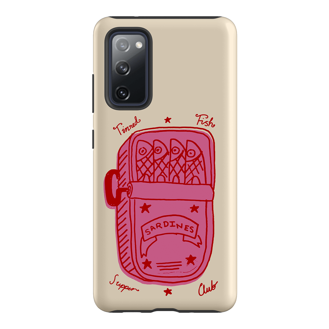 Sardine Social Red Printed Phone Cases Samsung Galaxy S20 FE / Armoured by The Dairy - The Dairy