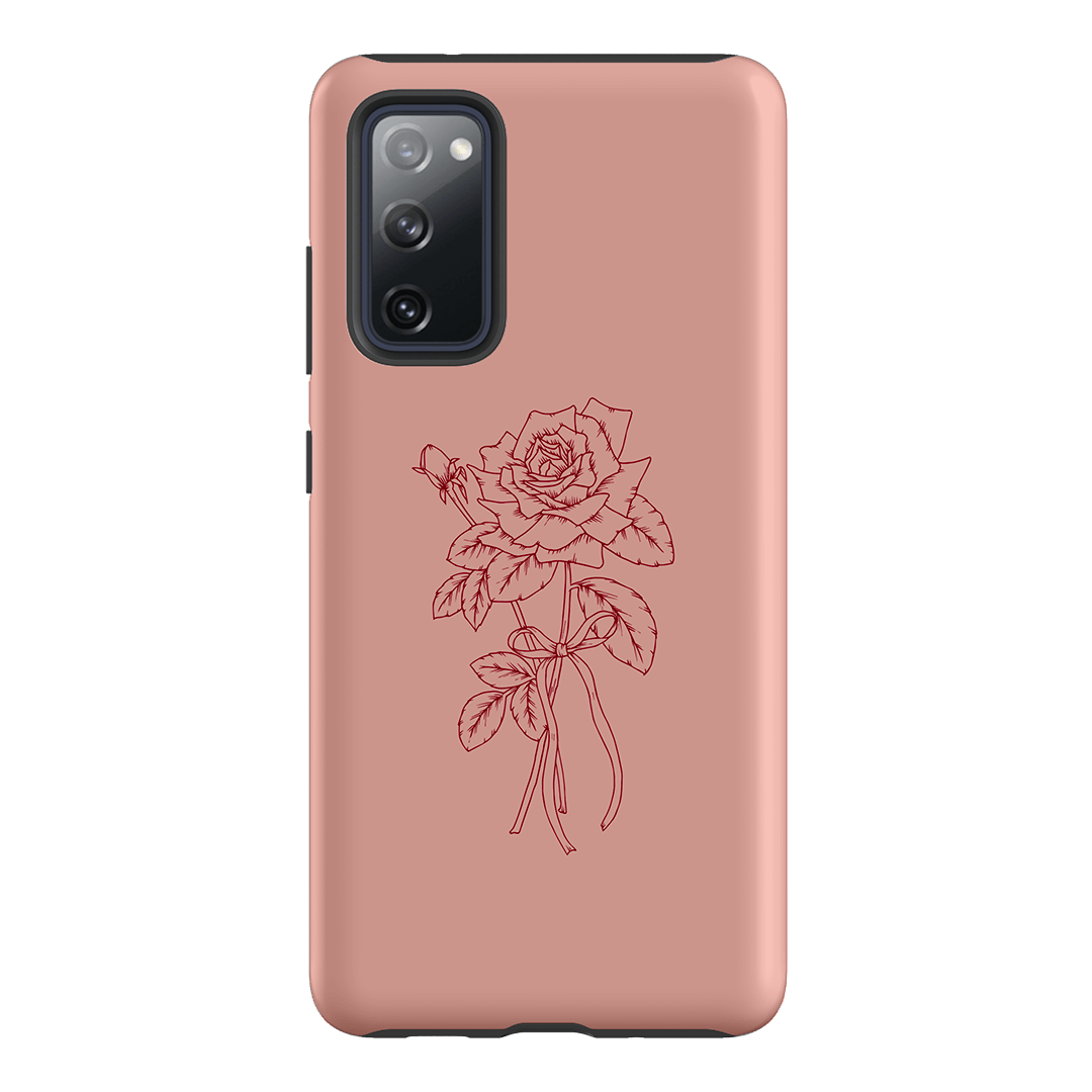 Pink Rose Printed Phone Cases Samsung Galaxy S20 FE / Armoured by Typoflora - The Dairy
