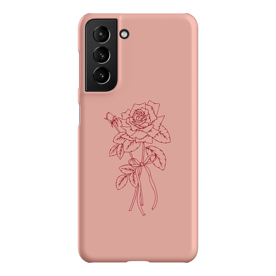 Pink Rose Printed Phone Cases Samsung Galaxy S21 / Snap by Typoflora - The Dairy