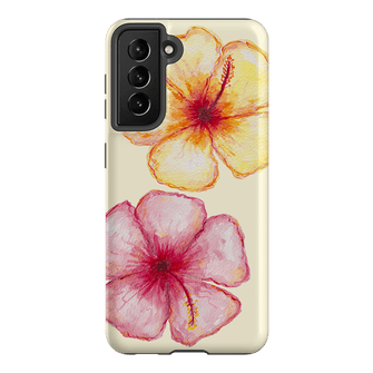 Hibiscus Flower Yellow Printed Phone Cases Samsung Galaxy S21 / Armoured by BG. Studio - The Dairy