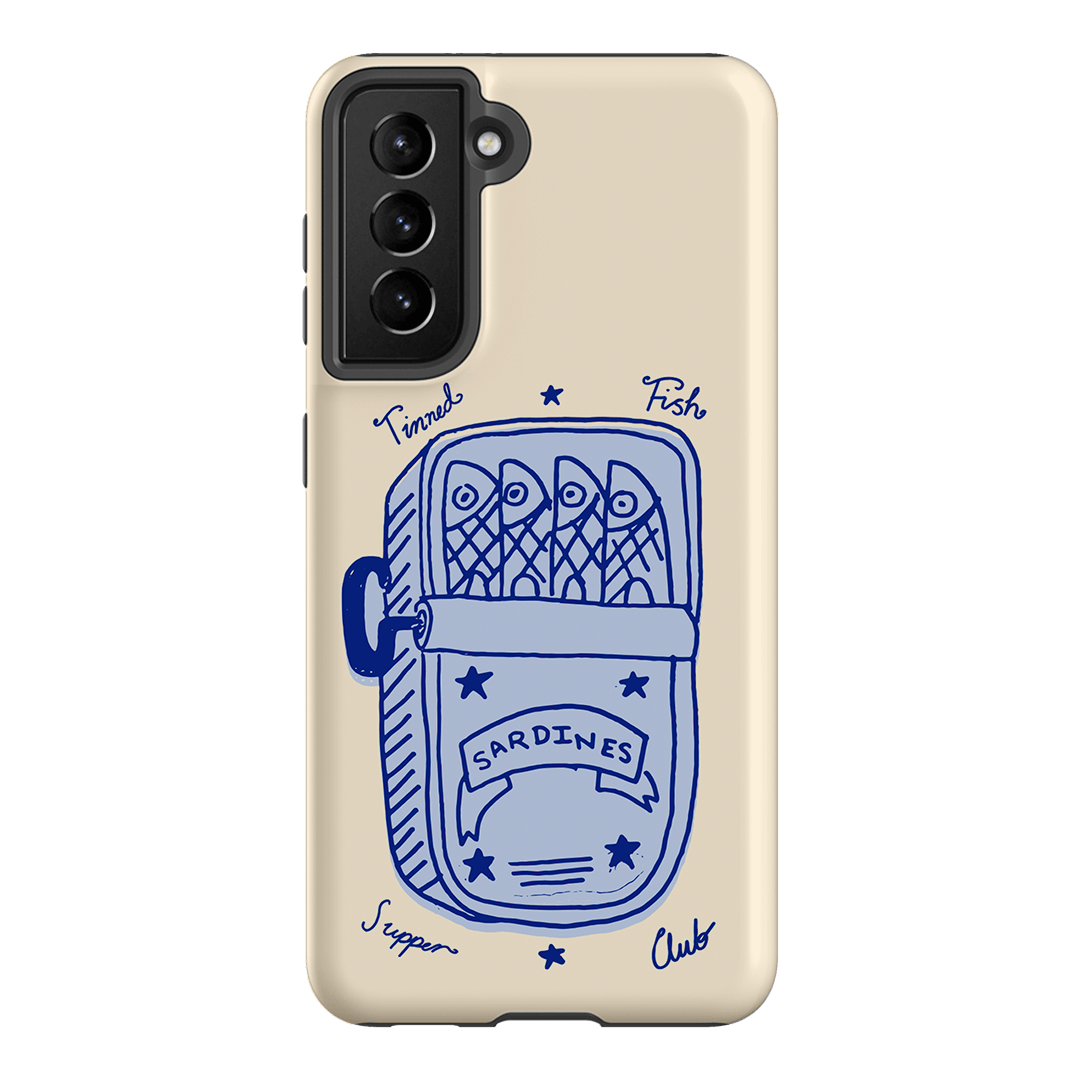 Sardine Social Blue Printed Phone Cases Samsung Galaxy S21 / Armoured by The Dairy - The Dairy