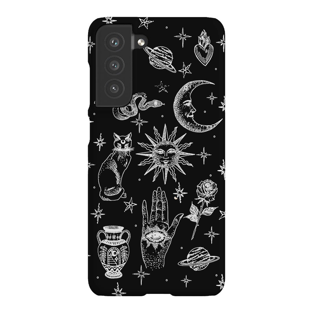 Astro Flash Monochrome Printed Phone Cases Samsung Galaxy S21 FE / Snap by Veronica Tucker - The Dairy