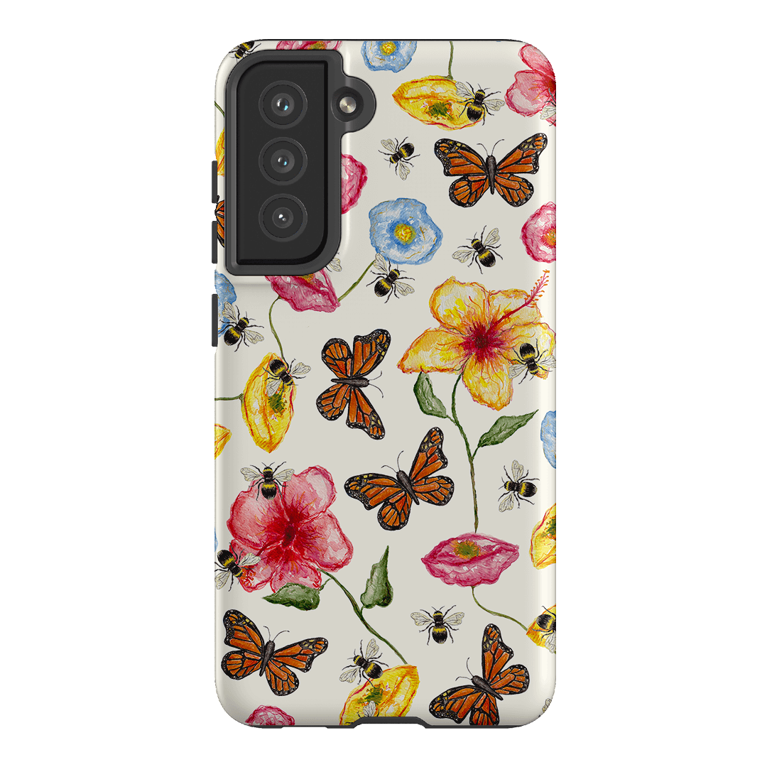 Butterflies & Bees Printed Phone Cases Samsung Galaxy S21 FE / Armoured by BG. Studio - The Dairy