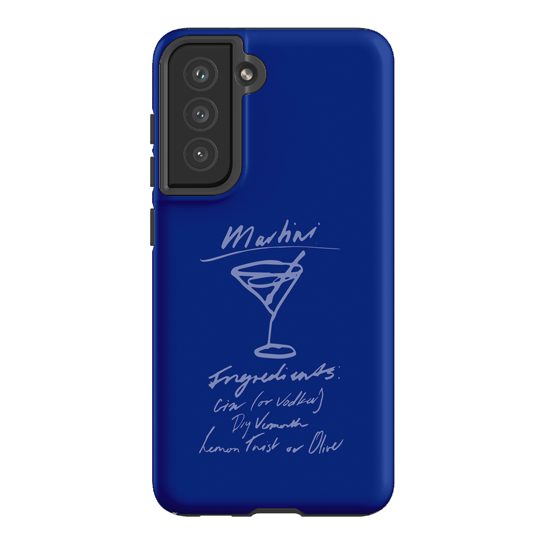 Martini Mood Blue Printed Phone Cases Samsung Galaxy S21 FE / Armoured by The Dairy - The Dairy