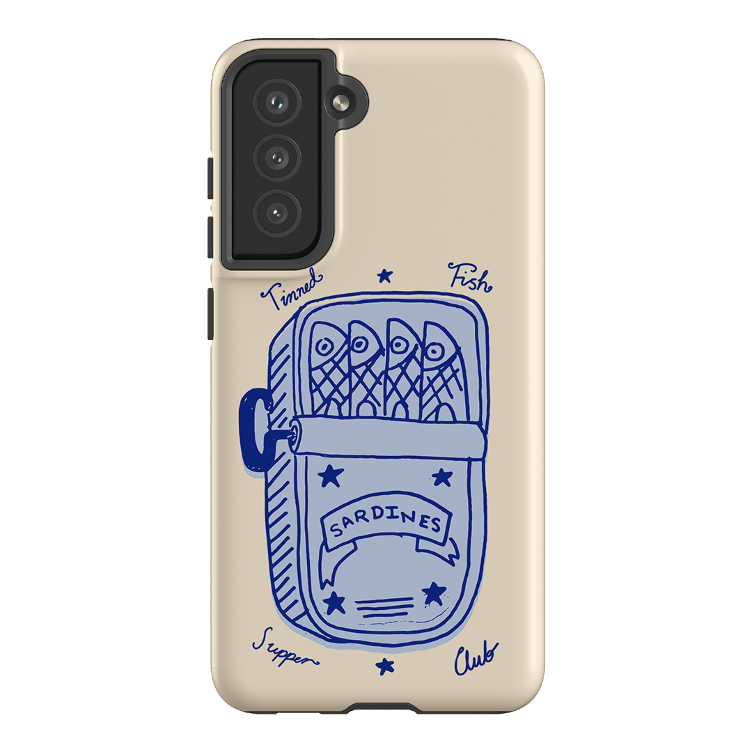 Sardine Social Blue Printed Phone Cases Samsung Galaxy S21 FE / Armoured by The Dairy - The Dairy