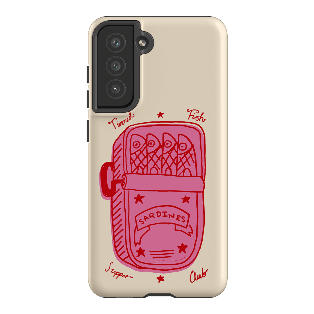 Sardine Social Red Printed Phone Cases Samsung Galaxy S21 FE / Armoured by The Dairy - The Dairy