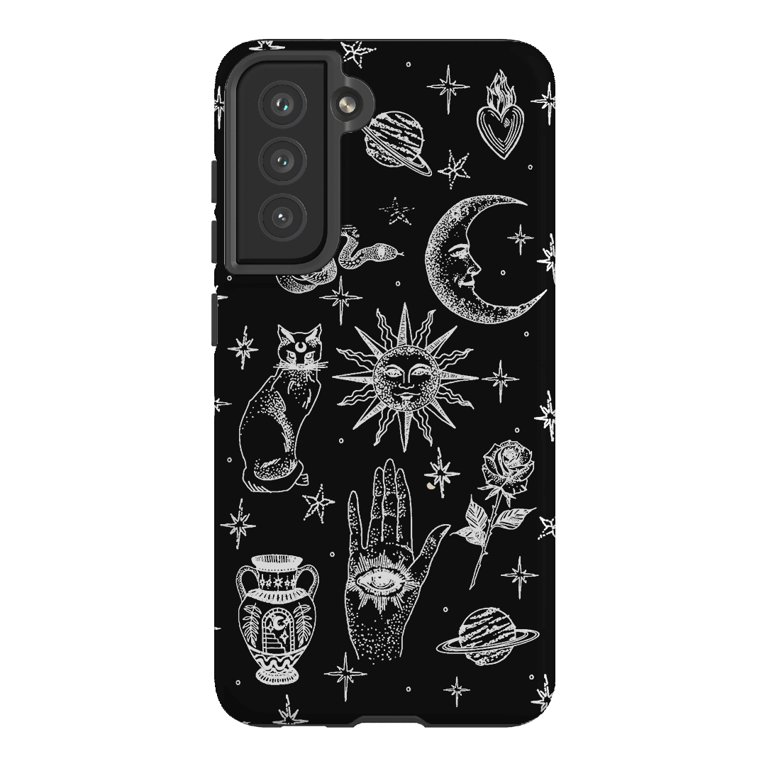 Astro Flash Monochrome Printed Phone Cases Samsung Galaxy S21 FE / Armoured by Veronica Tucker - The Dairy