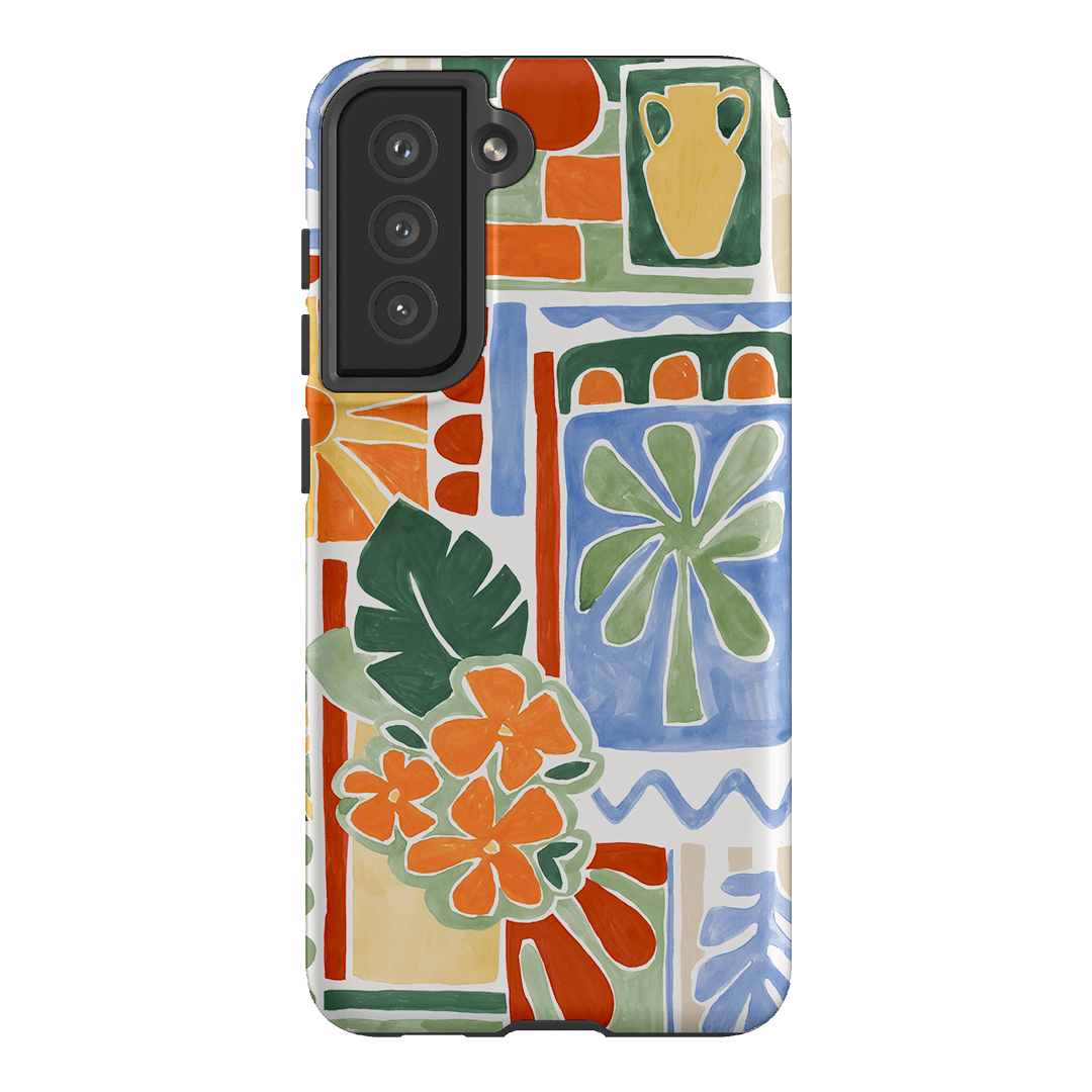 Tropicana Tile Printed Phone Cases Samsung Galaxy S21 FE / Armoured by Charlie Taylor - The Dairy