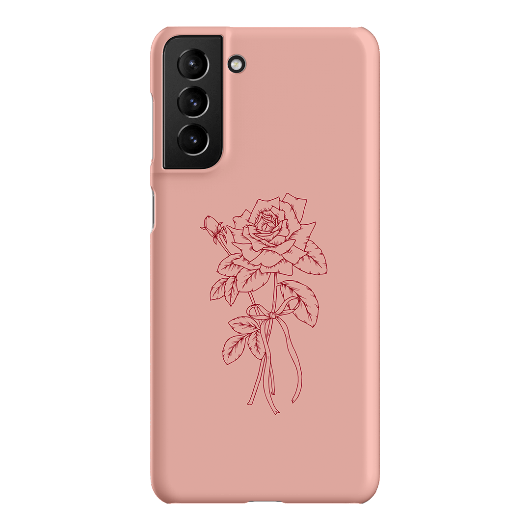 Pink Rose Printed Phone Cases Samsung Galaxy S21 Plus / Snap by Typoflora - The Dairy