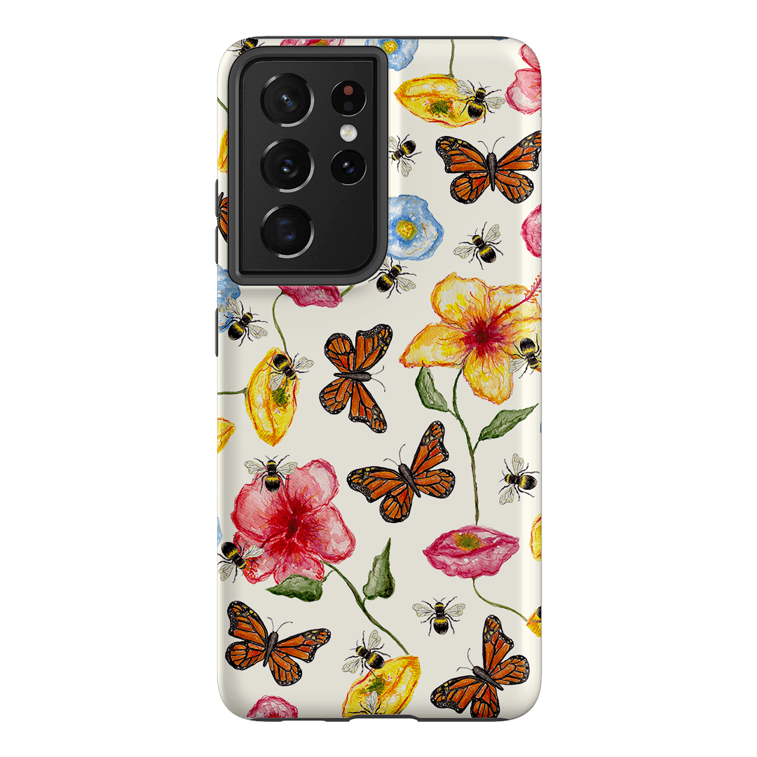 Butterflies & Bees Printed Phone Cases Samsung Galaxy S21 Ultra / Armoured by BG. Studio - The Dairy