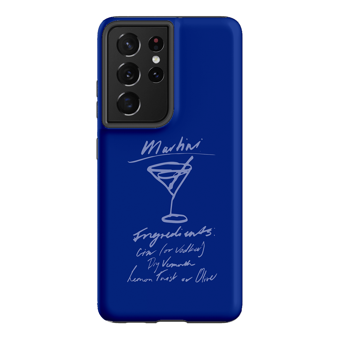 Martini Mood Blue Printed Phone Cases Samsung Galaxy S21 Ultra / Armoured by The Dairy - The Dairy