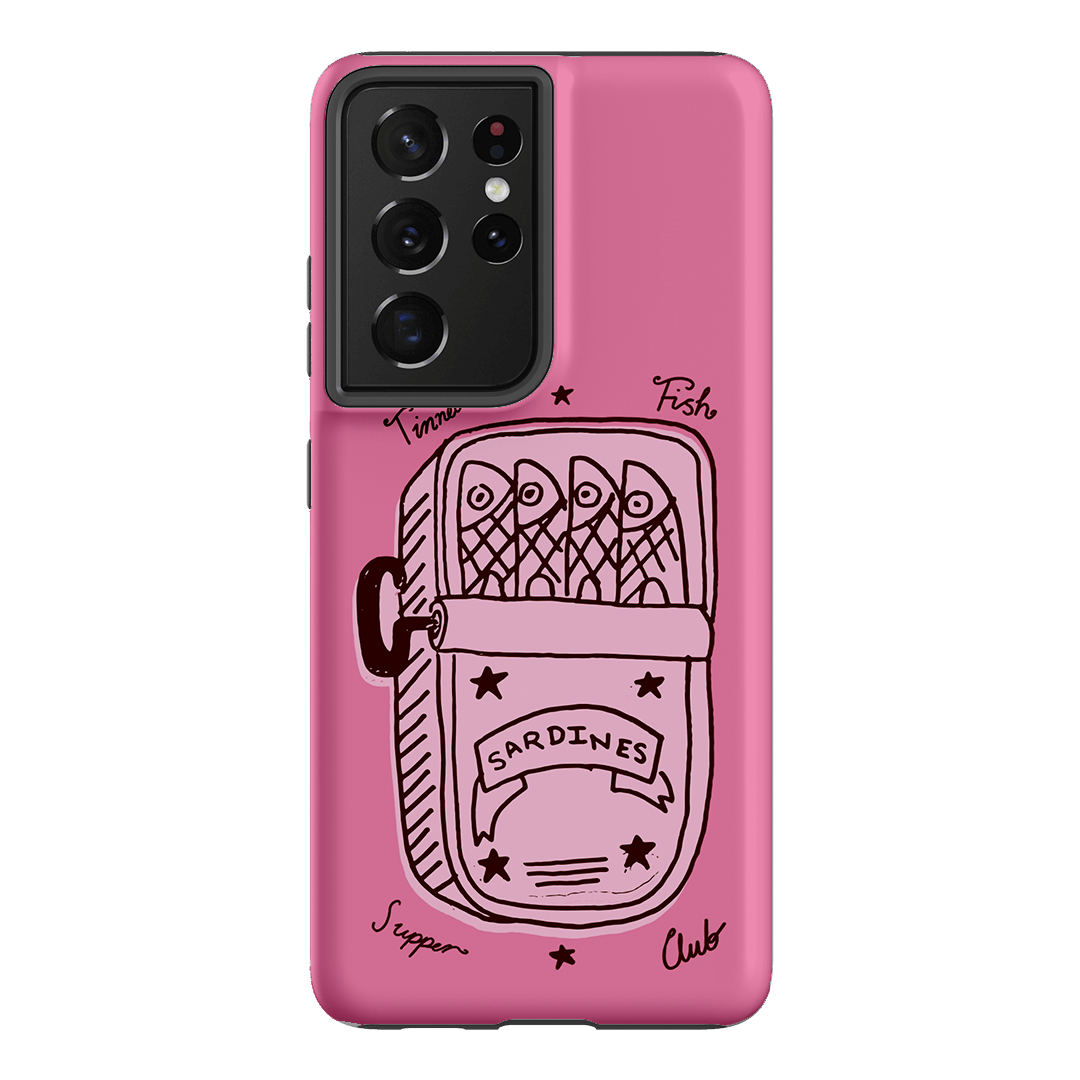 Sardine Social Pink Printed Phone Cases Samsung Galaxy S21 Ultra / Armoured by The Dairy - The Dairy