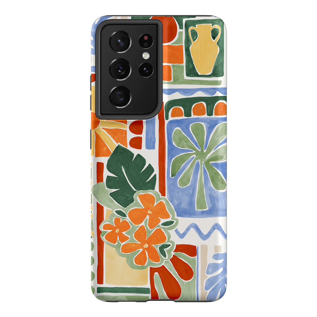 Tropicana Tile Printed Phone Cases Samsung Galaxy S21 Ultra / Armoured by Charlie Taylor - The Dairy