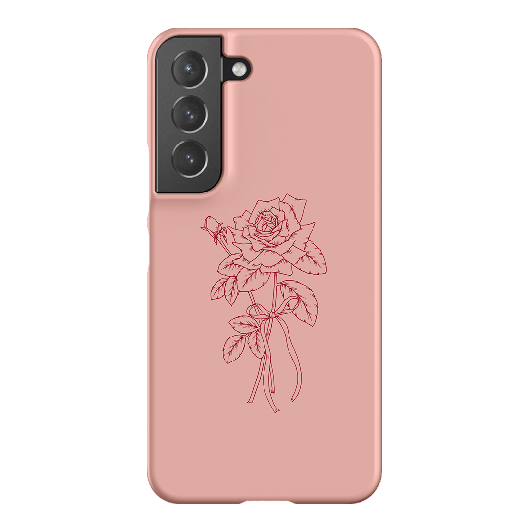 Pink Rose Printed Phone Cases Samsung Galaxy S22 / Snap by Typoflora - The Dairy