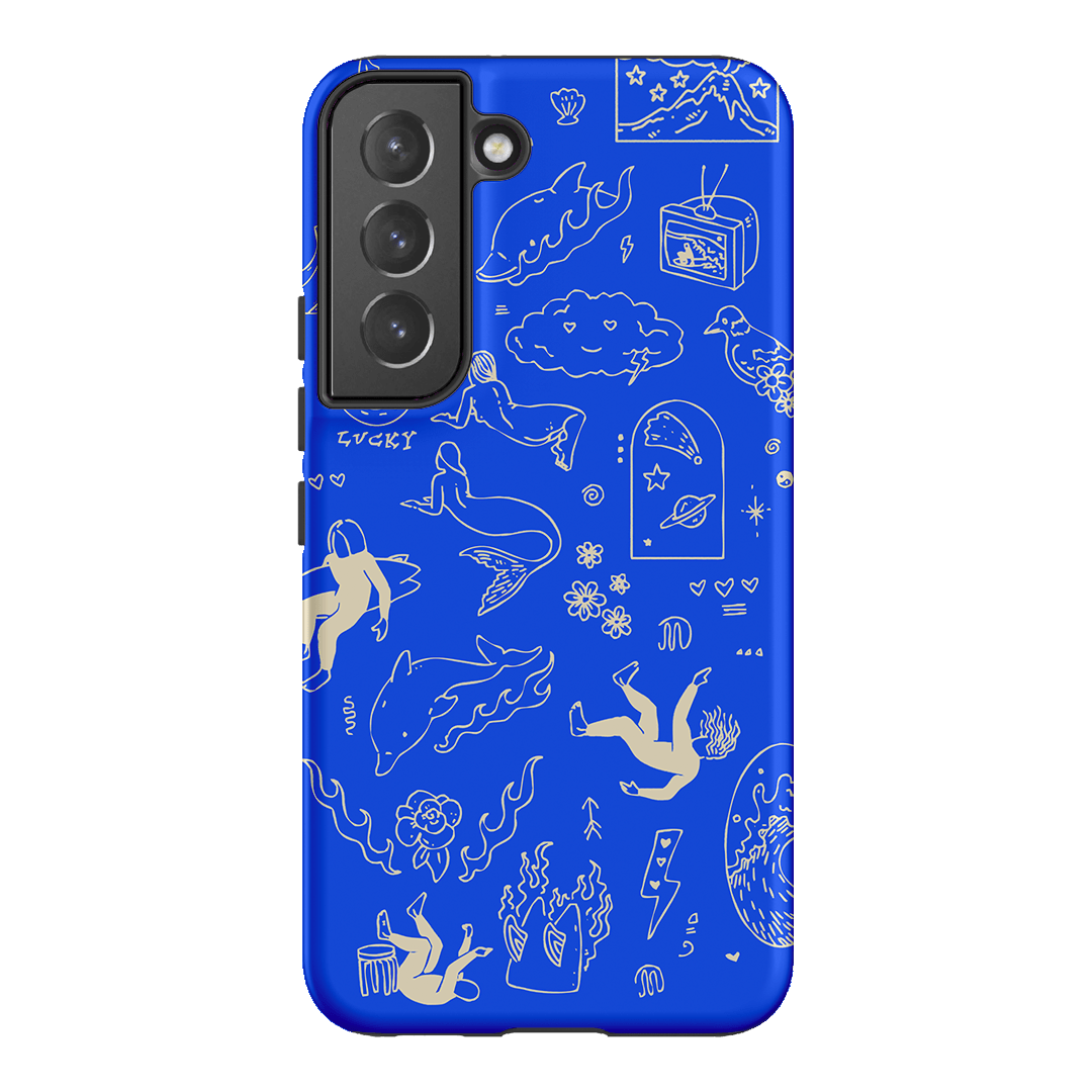 Easty Flash Blue Printed Phone Cases Samsung Galaxy S22 Plus / Armoured by Easty Beasty - The Dairy