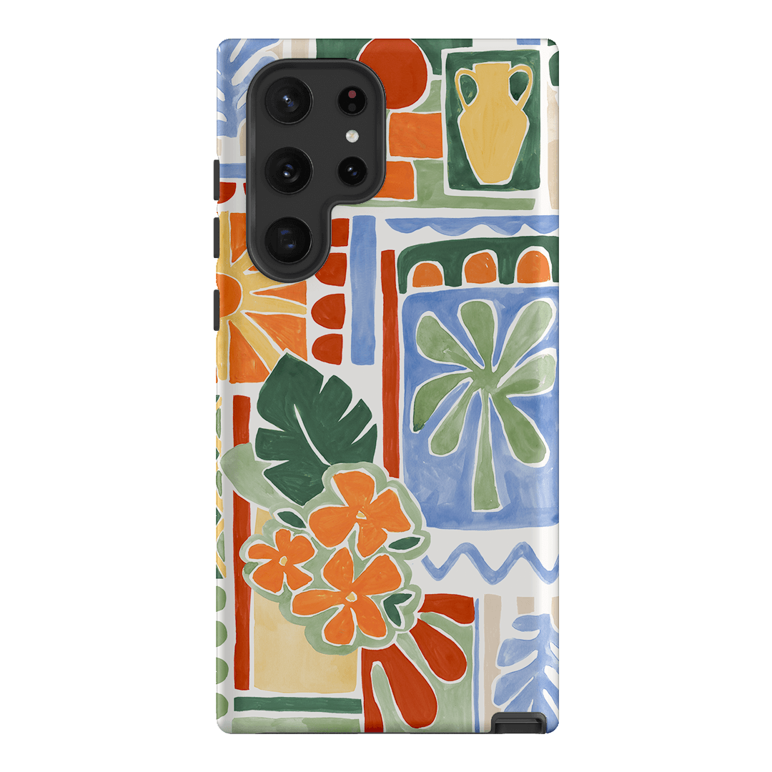 Tropicana Tile Printed Phone Cases Samsung Galaxy S22 Ultra / Armoured by Charlie Taylor - The Dairy
