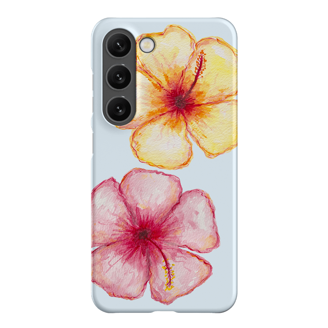 Hibiscus Flower Blue Printed Phone Cases Samsung Galaxy S23 / Snap by BG. Studio - The Dairy