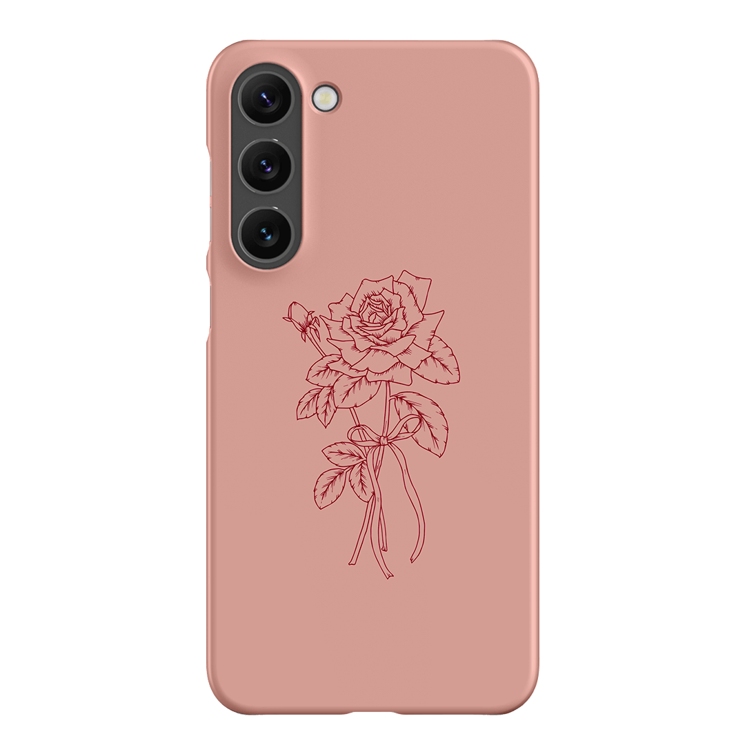 Pink Rose Printed Phone Cases Samsung Galaxy S23 Plus / Snap by Typoflora - The Dairy