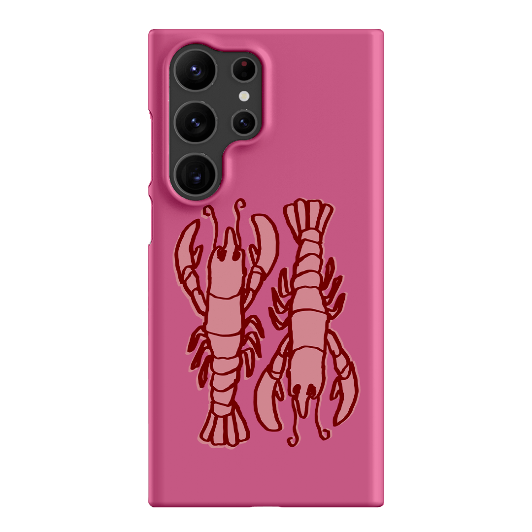 Lobster Love Pink Printed Phone Cases Samsung Galaxy S23 Ultra / Snap by The Dairy - The Dairy