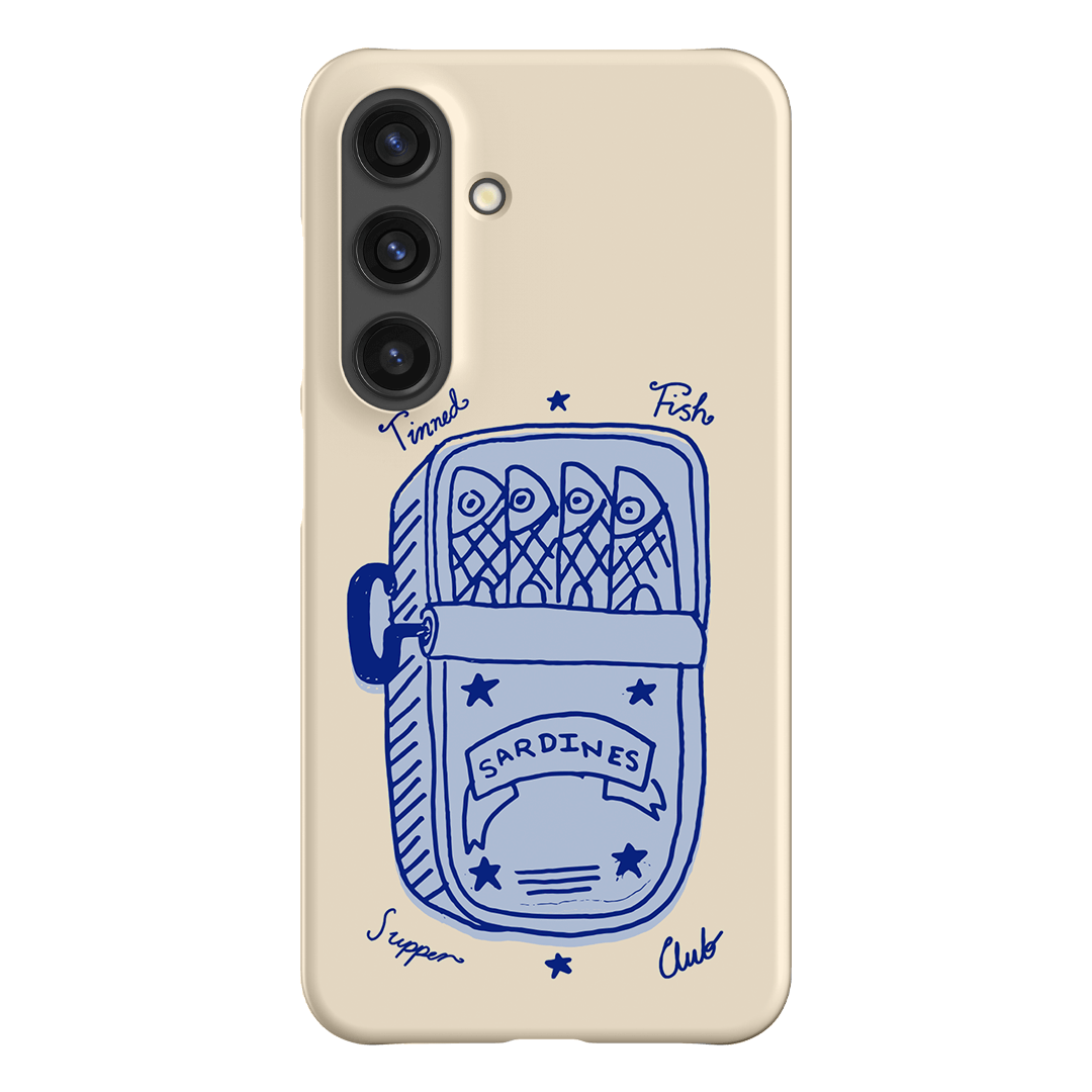 Sardine Social Blue Printed Phone Cases Samsung Galaxy S24 / Snap by The Dairy - The Dairy