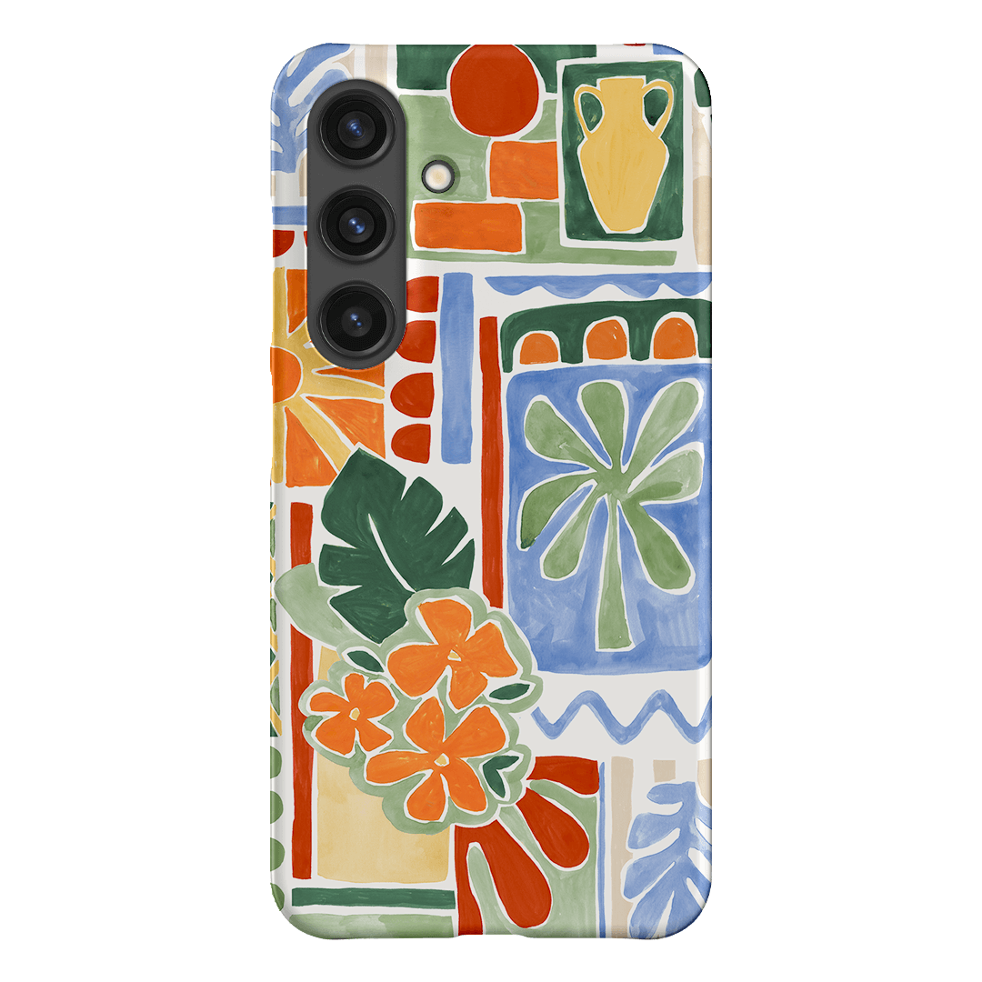 Tropicana Tile Printed Phone Cases Samsung Galaxy S24 / Snap by Charlie Taylor - The Dairy