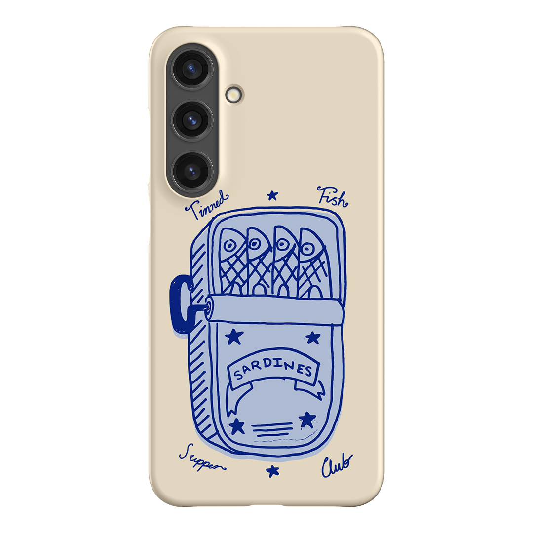 Sardine Social Blue Printed Phone Cases Samsung Galaxy S24 Plus / Snap by The Dairy - The Dairy