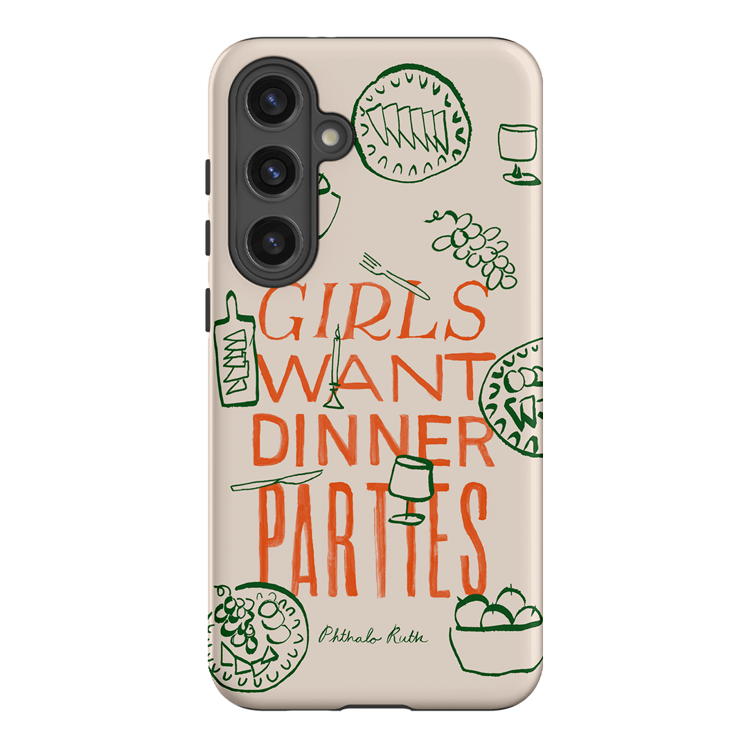 Dinner Parties Printed Phone Cases Samsung Galaxy S24 Plus / Armoured by Phthalo Ruth - The Dairy