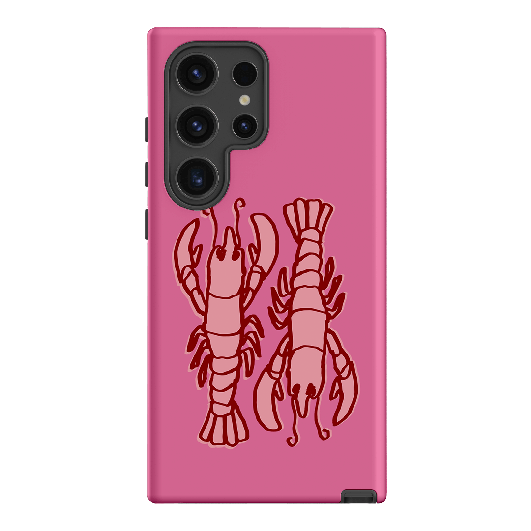 Lobster Love Pink Printed Phone Cases Samsung Galaxy S24 Ultra / Armoured by The Dairy - The Dairy