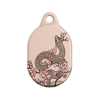 Blossom Snake in Pink AirTag Case