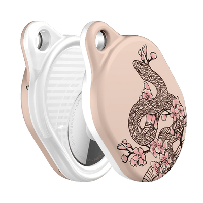 Blossom Snake in Pink AirTag Case AirTag Case by Veronica Tucker - The Dairy