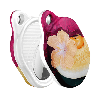 Hibiscus Melon AirTag Case AirTag Case by Nicole Nelius - The Dairy