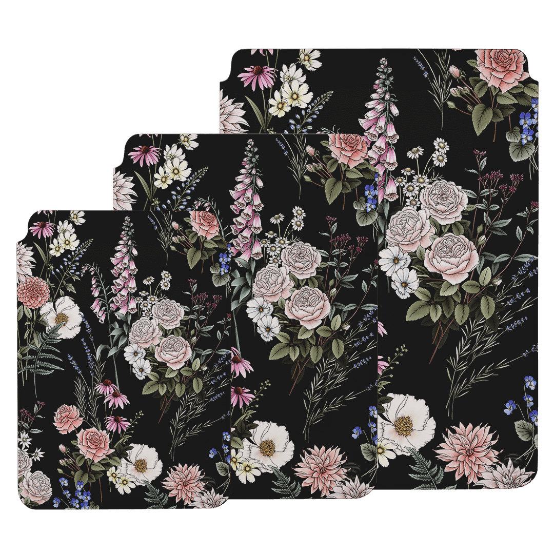 Garden Party Noir Laptop & iPad Sleeve Laptop & Tablet Sleeve by Typoflora - The Dairy