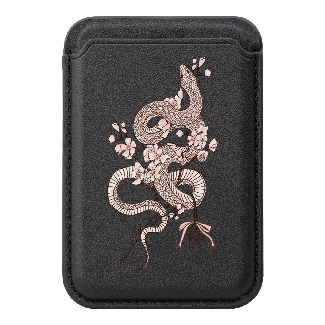 Blossom Snake in Pink MagSafe Wallet