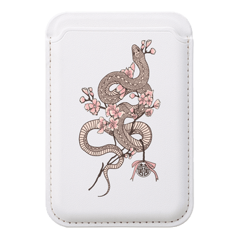 Blossom Snake in Pink MagSafe Wallet