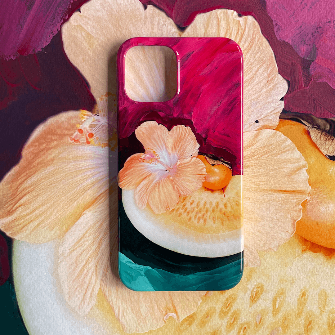 Hibiscus Melon Printed Phone Cases by Nicole Nelius - The Dairy