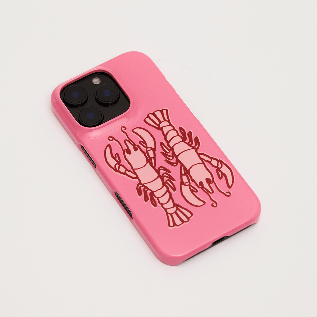 Lobster Love Pink Printed Phone Cases by The Dairy - The Dairy