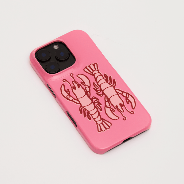 Lobster Love Pink Printed Phone Cases iPhone 16 / Armoured by The Dairy - The Dairy