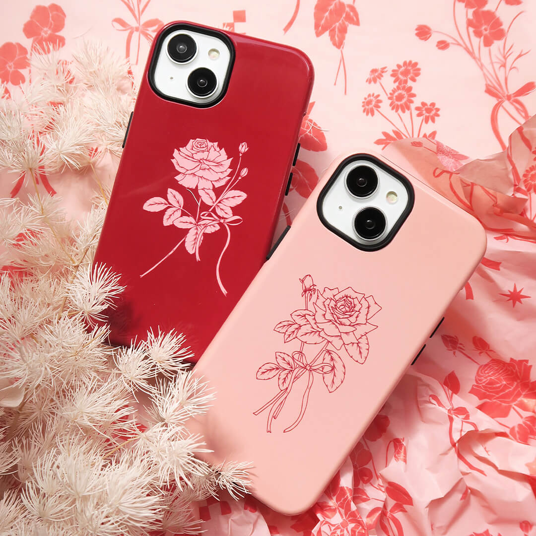 Pink Rose Printed Phone Cases by Typoflora - The Dairy