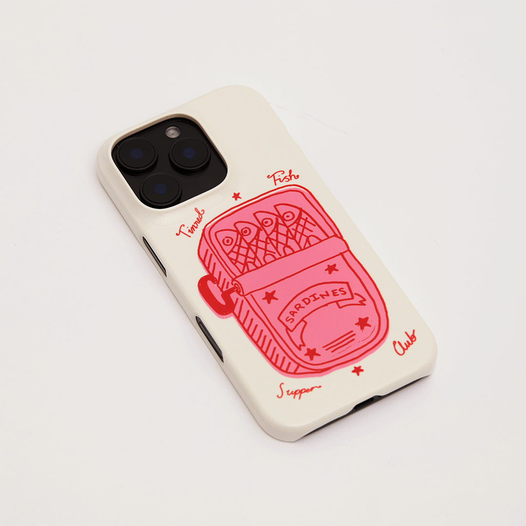 Sardine Social Red Printed Phone Cases by The Dairy - The Dairy