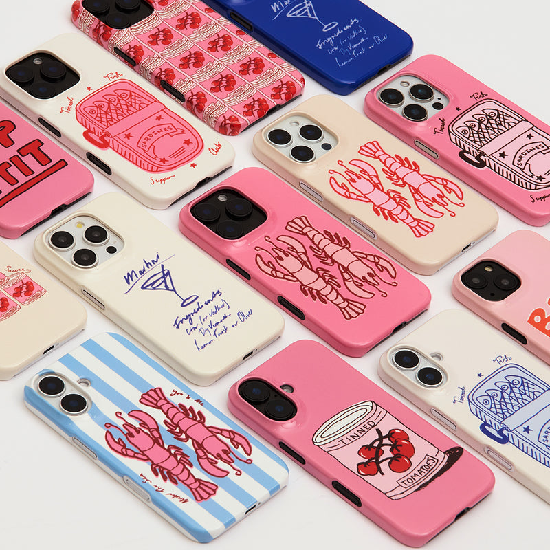 Supper Club-themed phone case by The Dairy with a trendy and unique pattern for a chic look