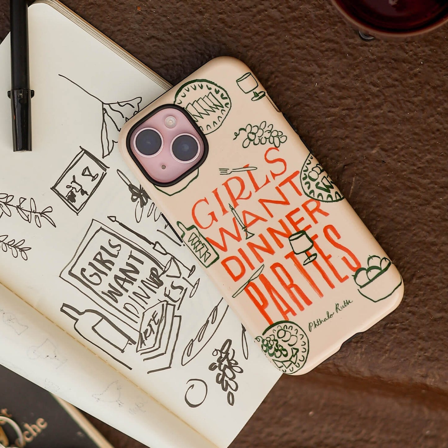 Dinner Parties Printed Phone Cases by Phthalo Ruth - The Dairy