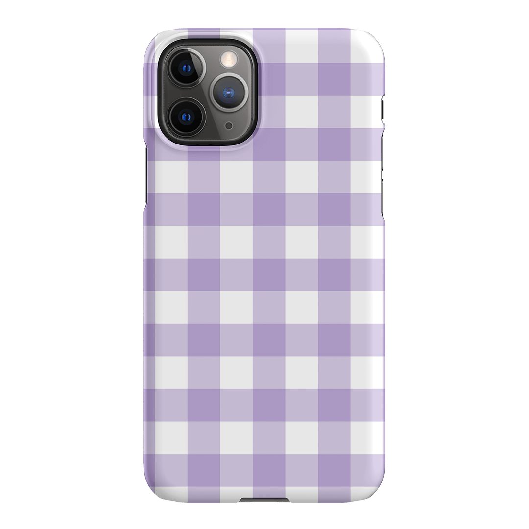 Gingham in Lilac Matte Case Matte Phone Cases iPhone 11 Pro Max / Snap by The Dairy - The Dairy