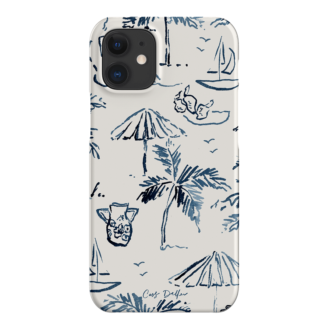 Balmy Blue Printed Phone Cases iPhone 12 Mini / Snap by Cass Deller - The Dairy