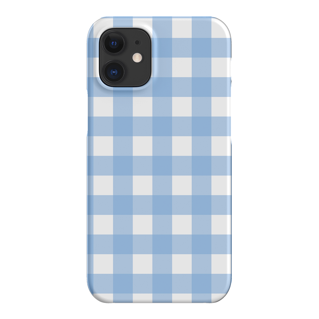 Gingham in Sky Matte Case Matte Phone Cases iPhone 12 Mini / Snap by The Dairy - The Dairy