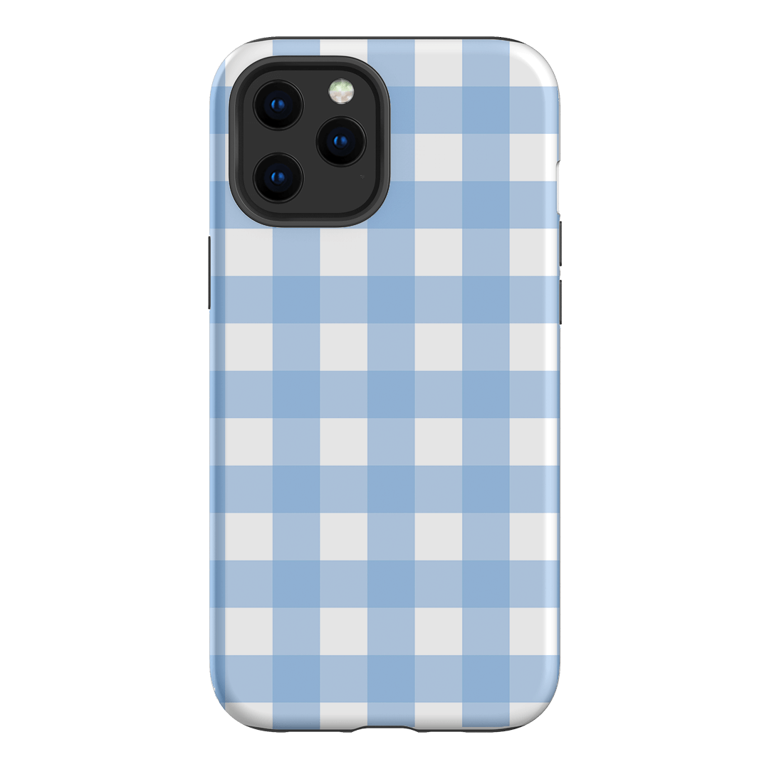 Gingham in Sky Matte Case Matte Phone Cases iPhone 12 Pro / Armoured by The Dairy - The Dairy