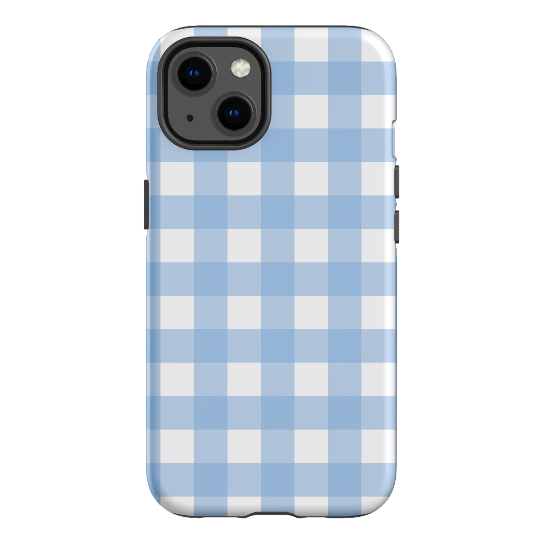 Gingham in Sky Matte Case Matte Phone Cases iPhone 13 / Armoured by The Dairy - The Dairy
