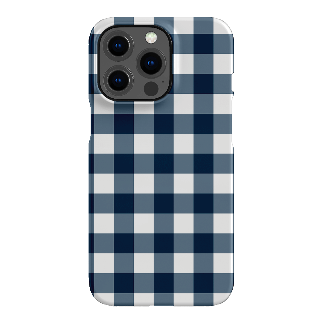Gingham in Indigo Matte Case Matte Phone Cases iPhone 13 Pro / Snap by The Dairy - The Dairy